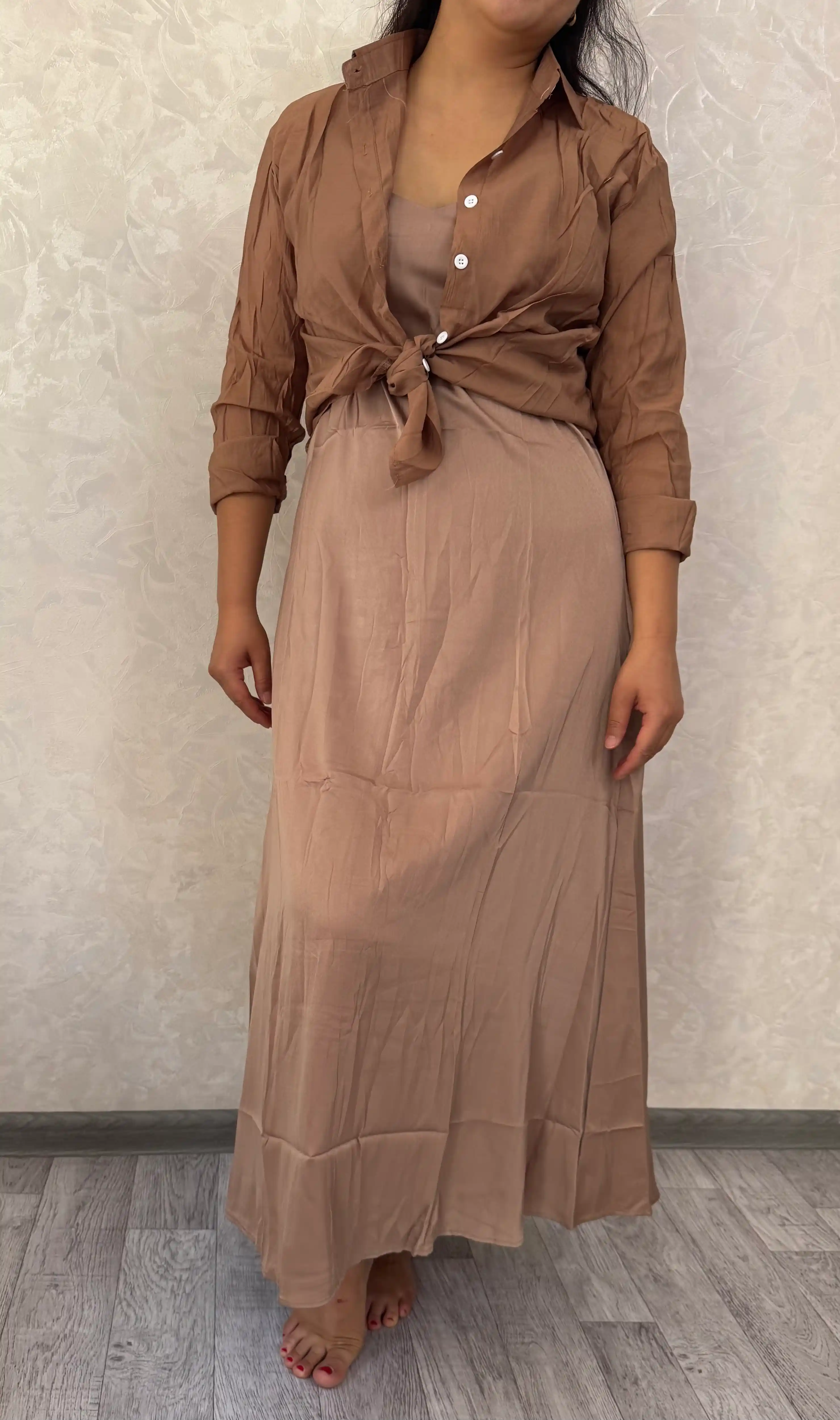 Платье сарафан с рубашкой, женский костюм  — EllyFashion