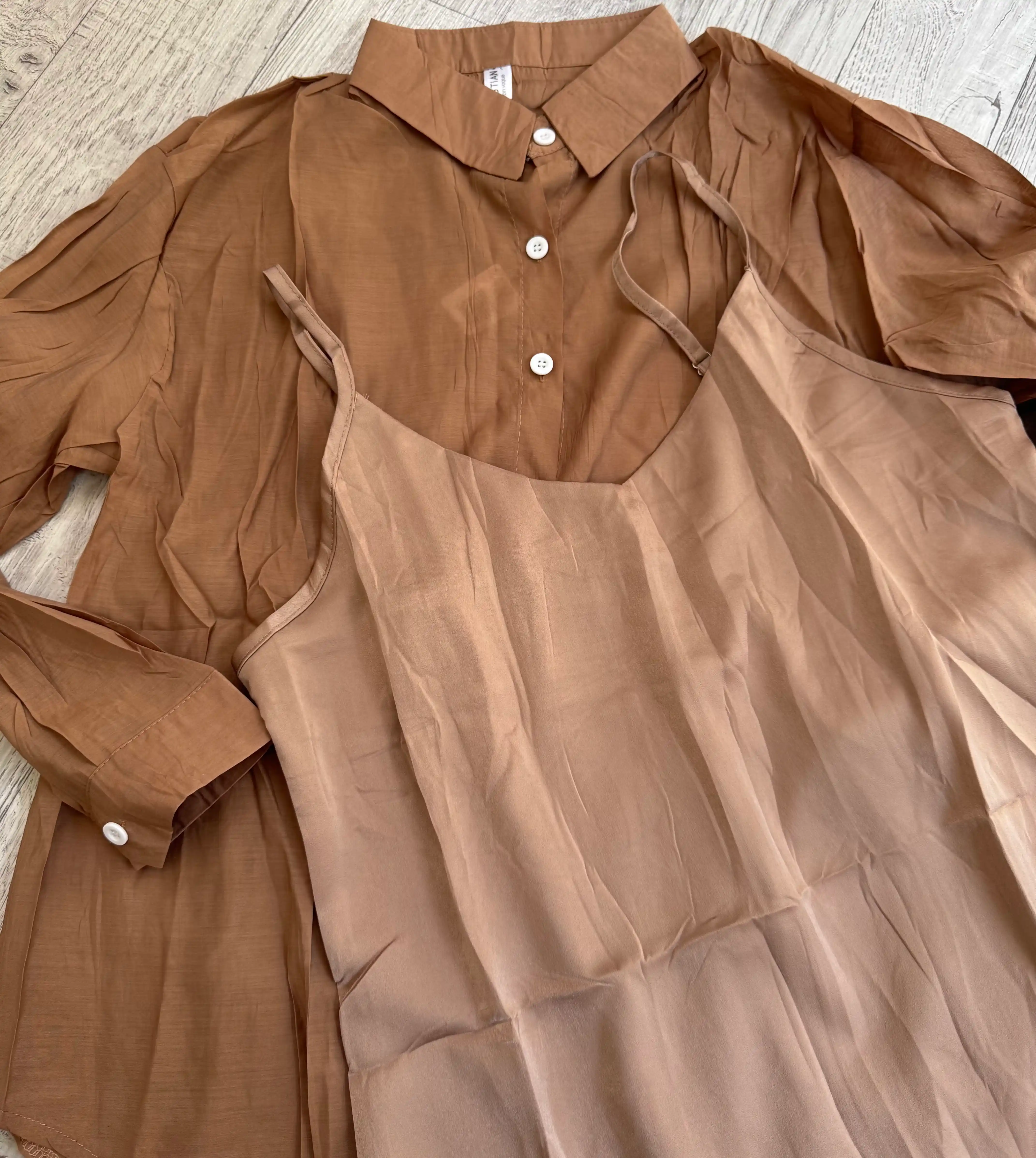 Платье сарафан с рубашкой, женский костюм  — EllyFashion