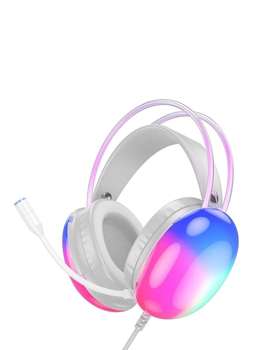 Игровые наушники с микрофоном, RGB подсветка, для ПК, проводные