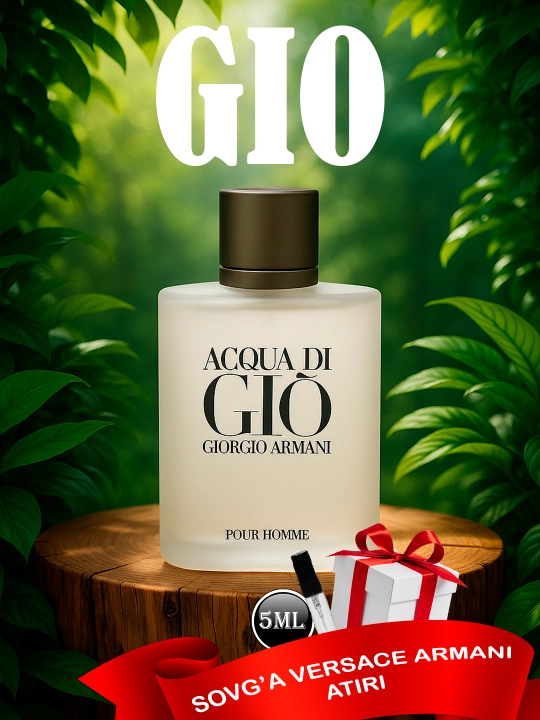 Gio Armani parfyum, uniseks, 100 ml + versace parfyumining 5 ml namunasi sovg‘a sifatida - 