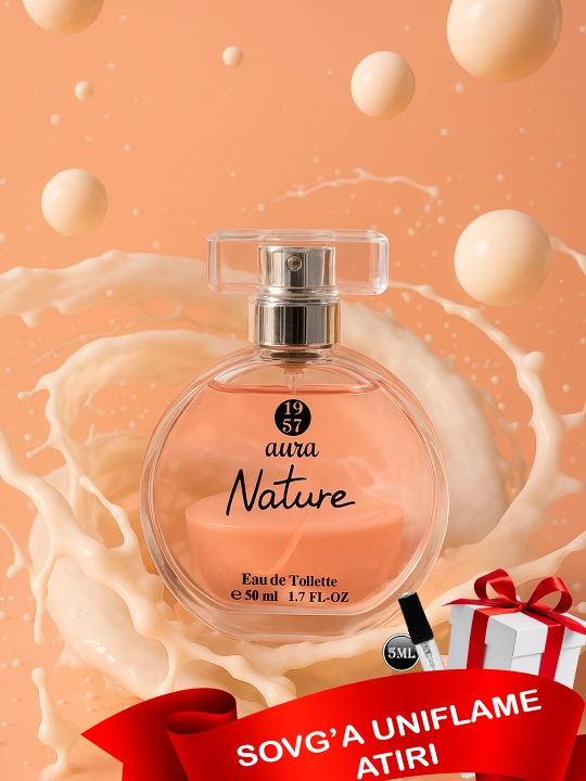 Ayollar uchun xushbo'ylangan suv Aura Nature, 50 ml + Uniflame atir namunasi sovg'a sifatida, 5 ml - 