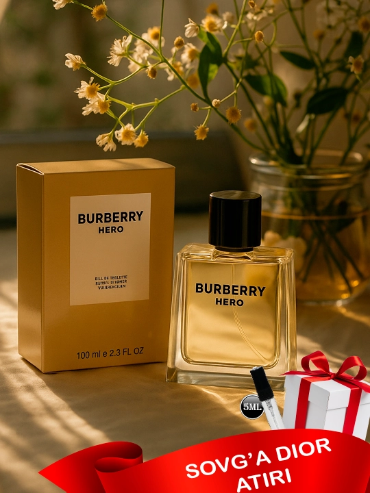 Xushbo‘ylangan suv Burberry Hero 100 ml + probnik parfyum Dior 5 ml - 