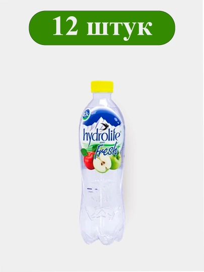 ПЕТФ Ароматизированная Вода "Hydrolife Fresh" - 0,5л - Красное яблоко 12 штук — HYDROLI-SKFJВ22