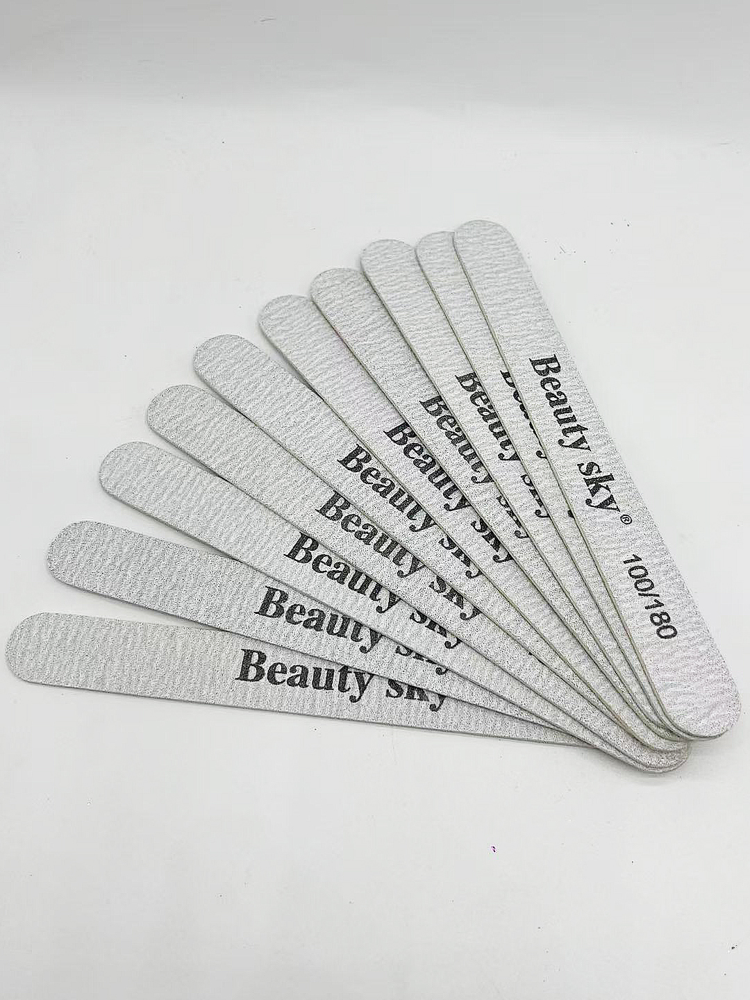 Пилка для ногтей beauty sky 100/180, длина 18 см, 5/10 штук