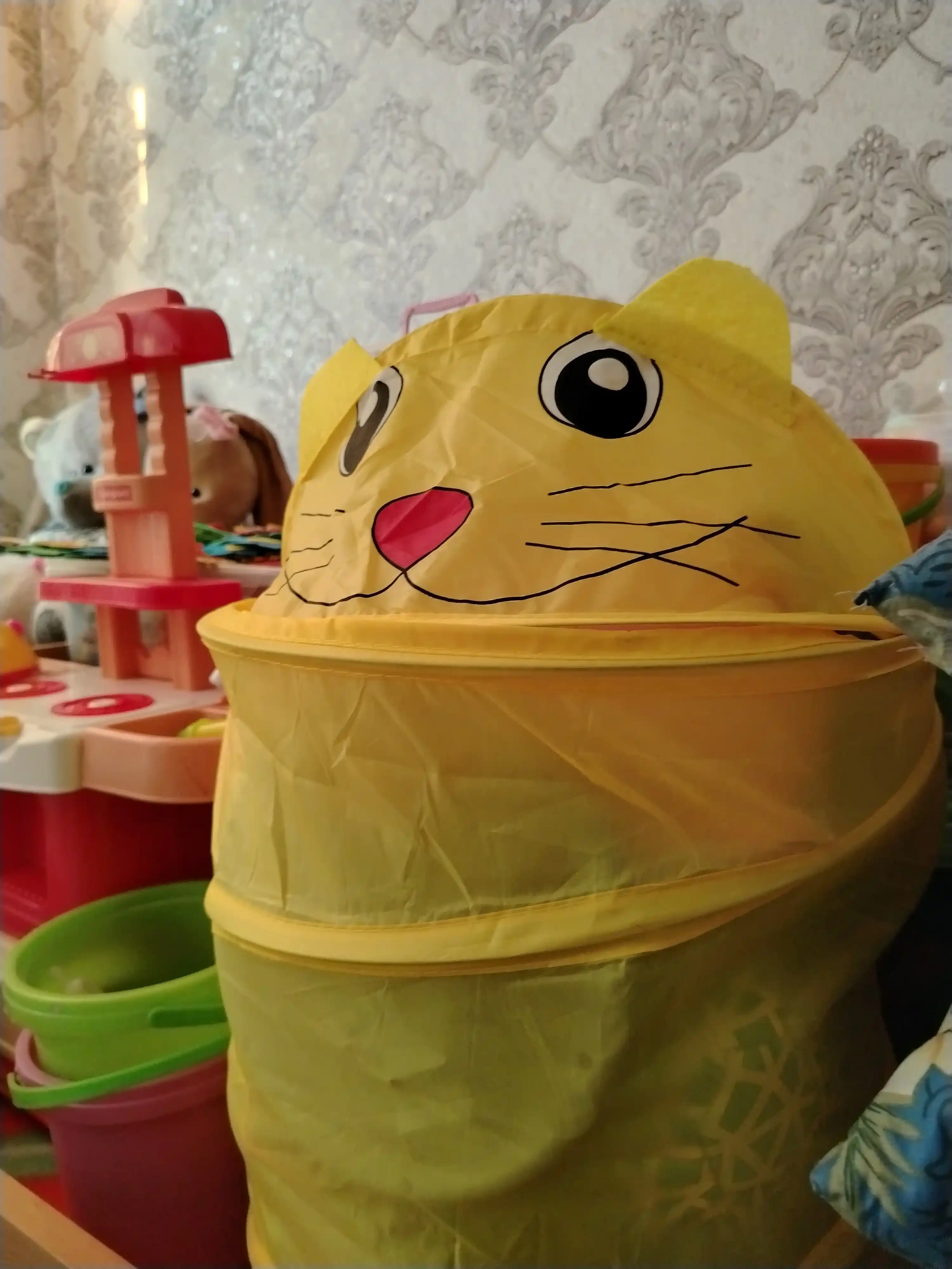 Корзина с крышкой для хранения игрушек, универсальная корзина для одежды для игрушек