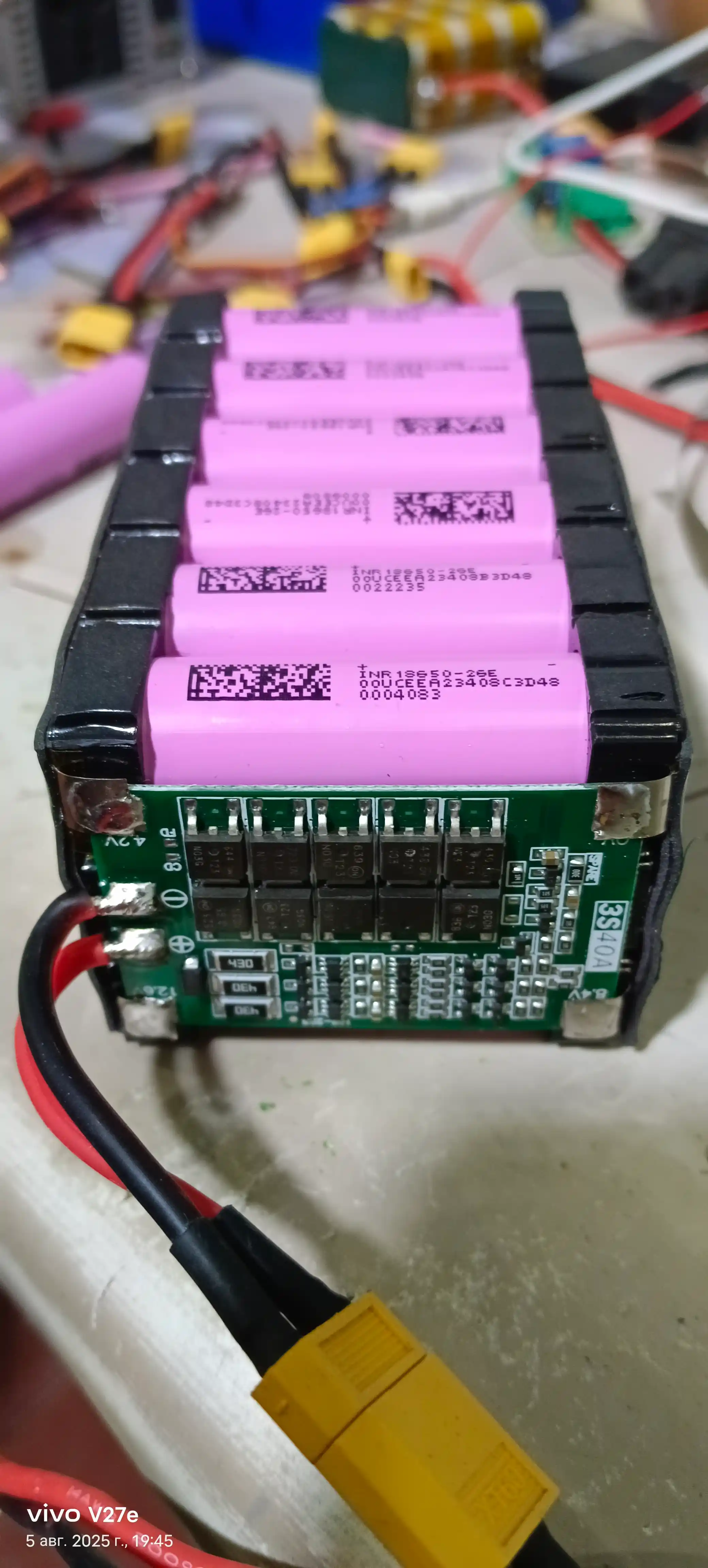 BMS 3S 40A balanslagichli, Li-ion 18650 batareyalar uchun zaryad-razryad moslamasi