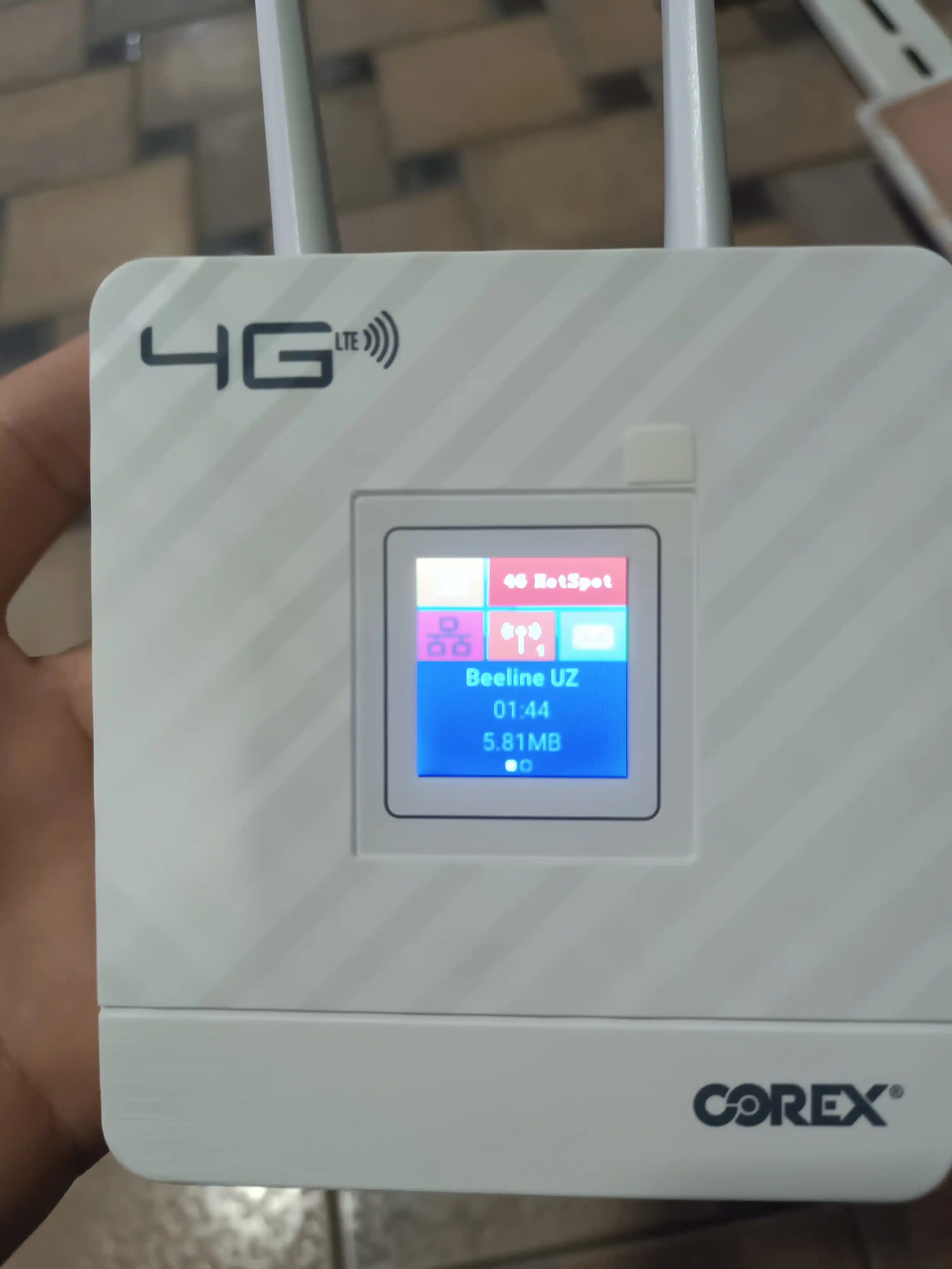 Modem 4G Corex CPE-903 A9SW, Wi-Fi router, SIM karta uyasi bilan, 2 antenna