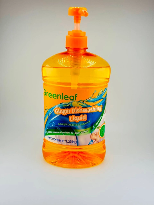 Greenleaf zanjabil bilan idishlarni yuvish uchun suyuqlik, 1.25 kg - 