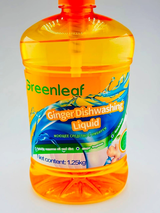 Greenleaf жидкость для мытья посуды, с имбирём, 1.25 кг