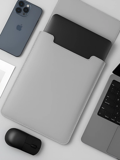 Сумка для ноутбука и Macbook, чехол — BAGS007-CHEXOL-СЕРЫЙ-12