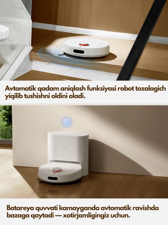 Робот-пылесос Xiaomi Robot Vacuum H40,мощность 10000Pa,пылесборник 4л,навигация LDS