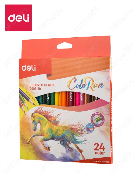 Rangli qalamlar 24 rang, EC00320 Deli, terak (Ot), 00320-EC
