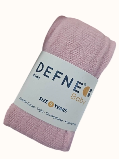 Детские колготки Defne Bebe для  осенние, средней плотности, однотонные — MITESO-DETKOLG-ТЕМНРОЗ-03МЕС