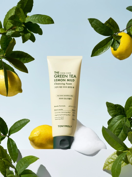Пенка для умывания The Chok Chok Green Tea Lemon Mild Cleansing Foam 200 мл
