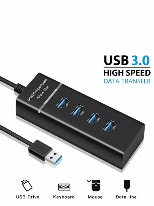 USB HUB 3.0, 4 в 1, SuperSpeed, USB-A к адаптеру