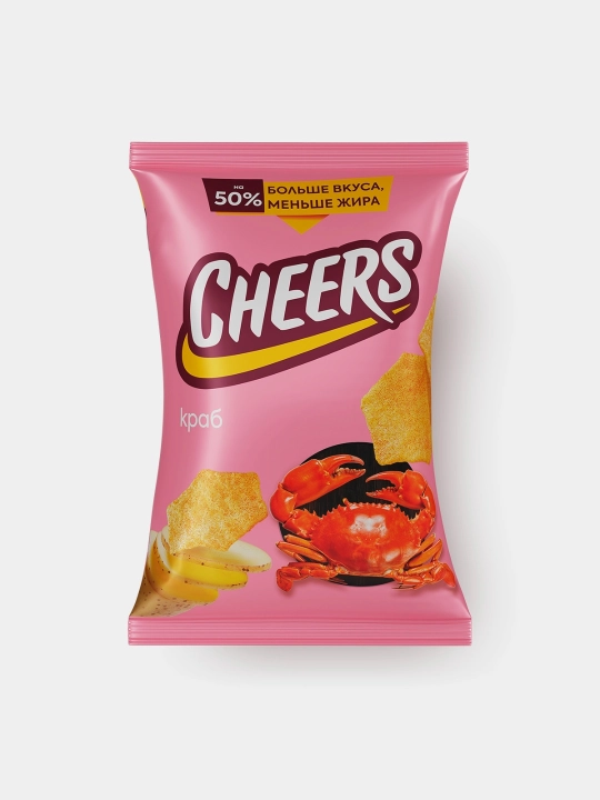 Krab ta’mli kartoshka chipslari Cheers, 210 g - 