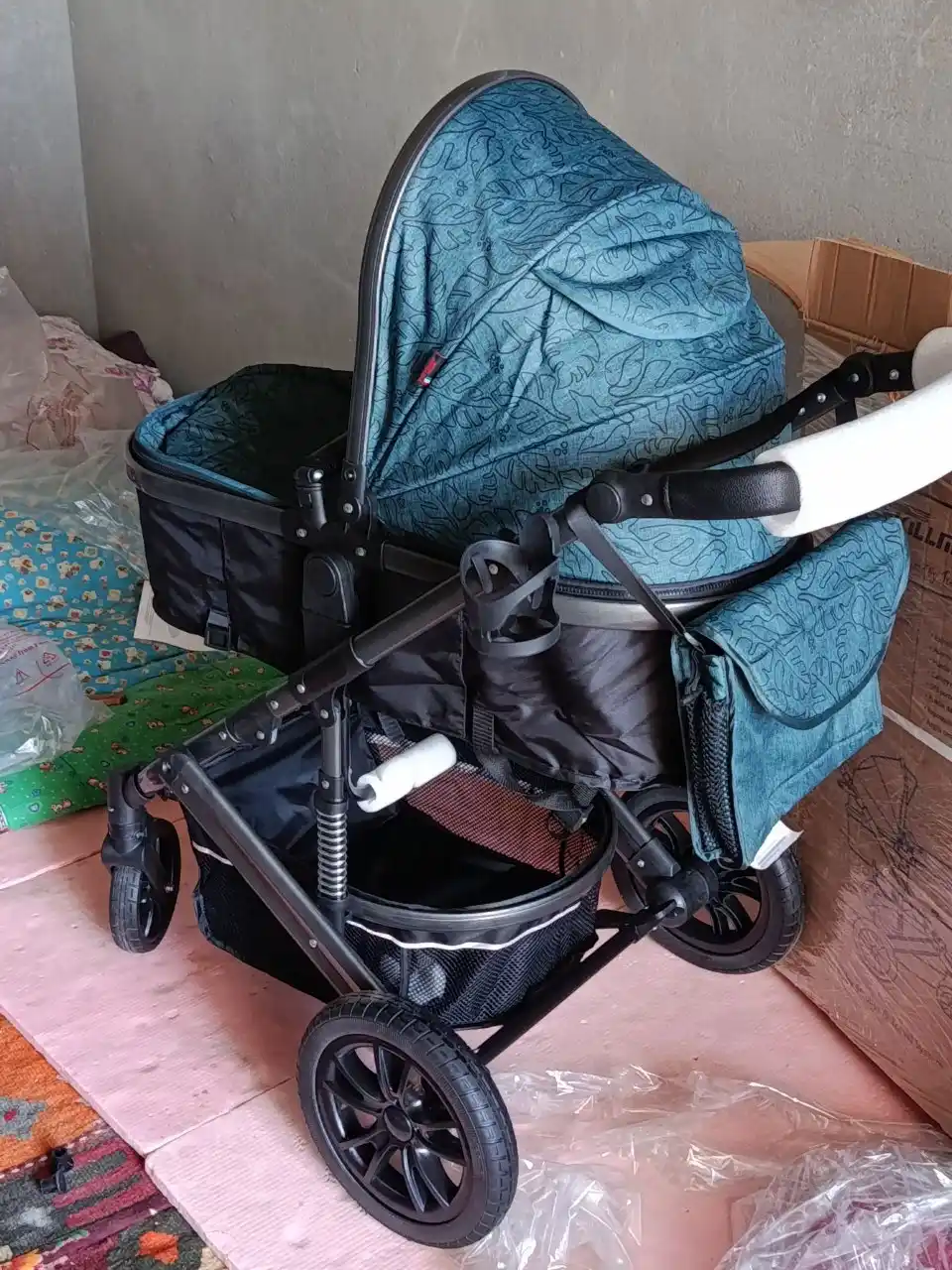 Коляска детская INING BABY, трансформер 2 в 1, всесезонная, люлька и прогулочная