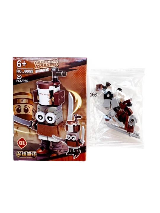 Мини lego в стиле Italian Brainrot, Итальянские мемы, Ballerina Cappuccina и Tralalero