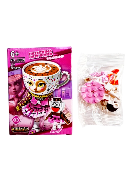 Мини lego в стиле Italian Brainrot, Итальянские мемы, Ballerina Cappuccina и Tralalero