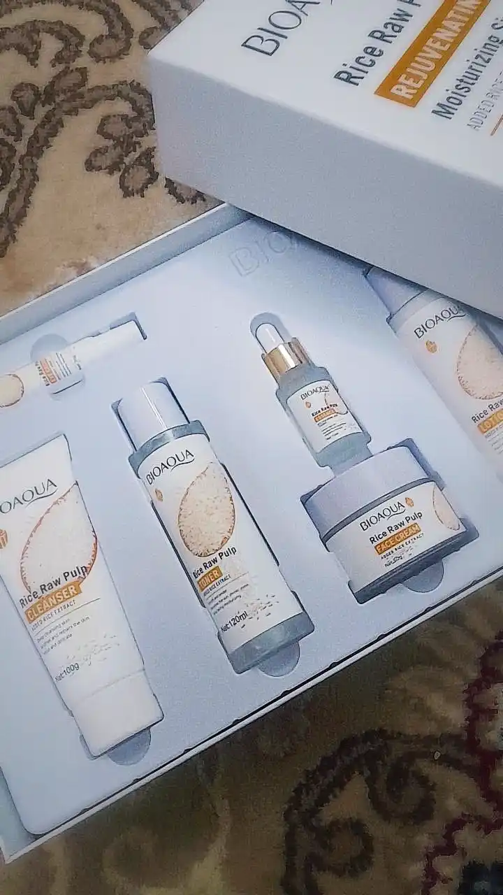 Bioaqua yuz uchun kosmetika toplami 6 tasi 1 da, krem koz atrofidagi,emulsiya,serum, tonik