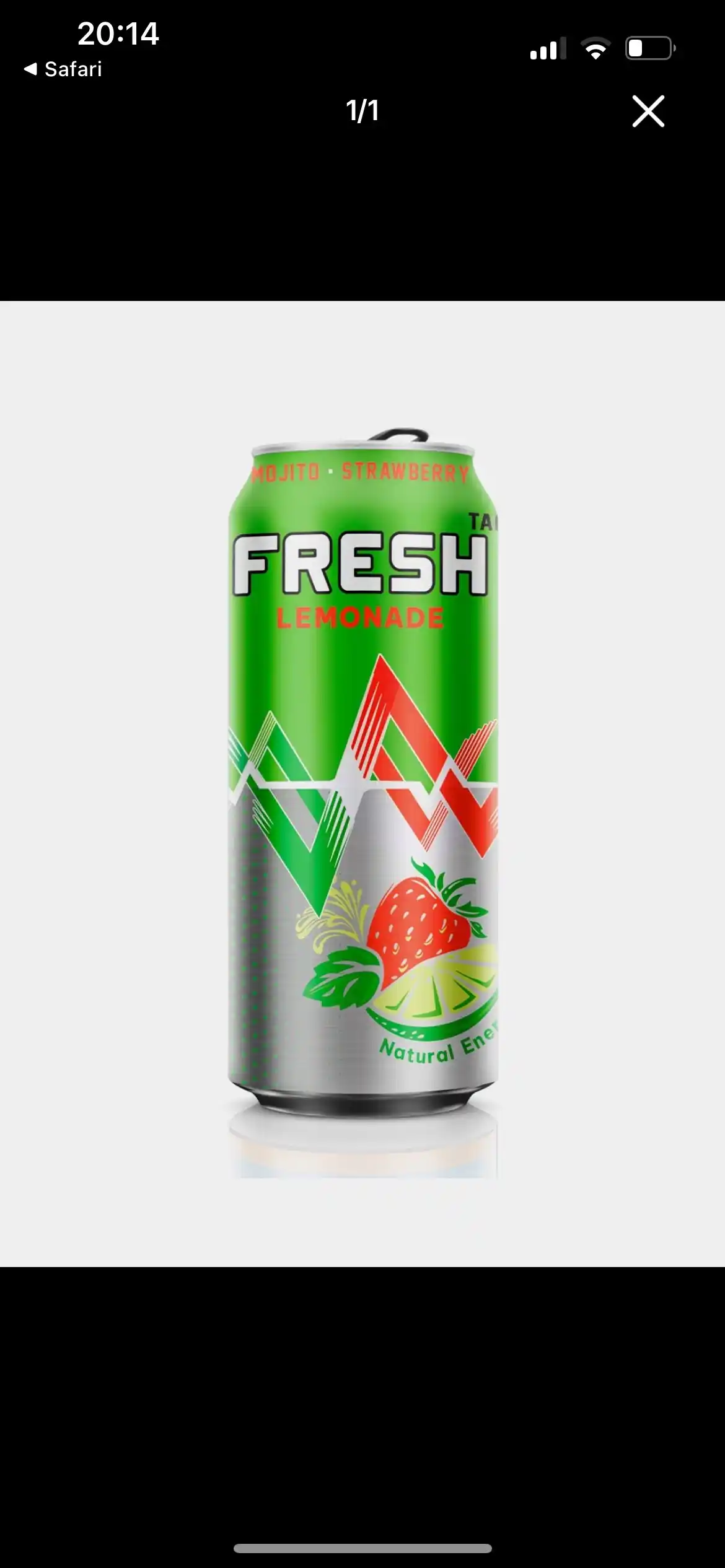 Освежающий напиток Mojito Fresh, клубника-лайм, 450 мл