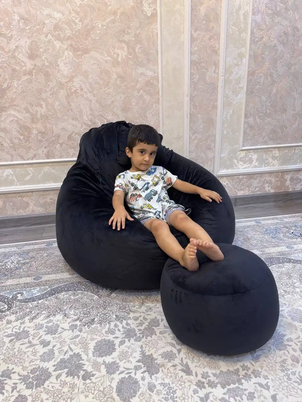 Bean bag divani, o'lchamlari XL, XXL, XXXL