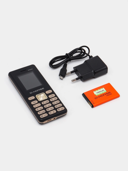 Telefon Knopkali D-Horse 5024, Tugmali telefon FM radio 600mAh, Komlektda zaryadkasi bor