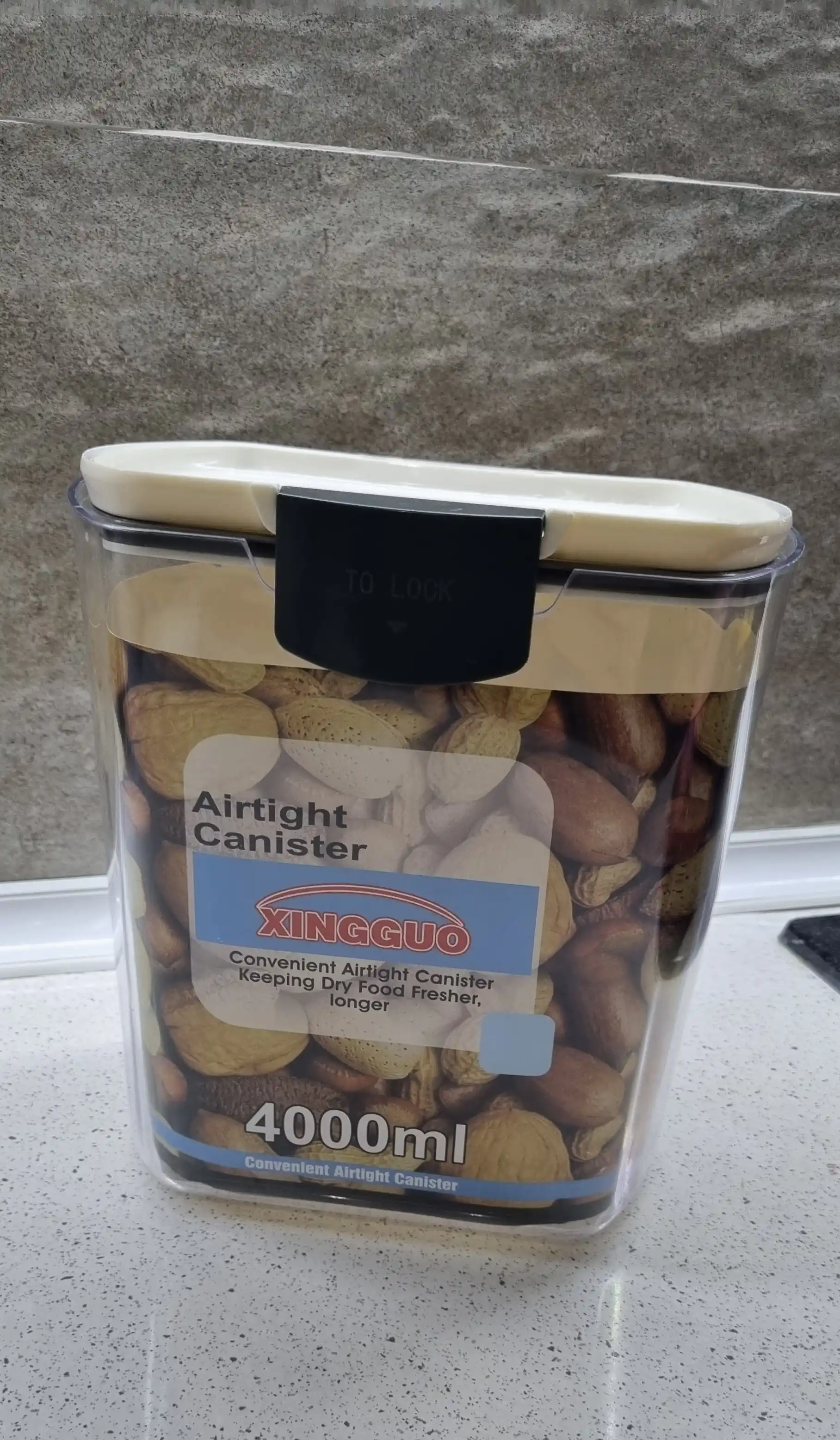 Акриловый контейнер для сыпучих продуктов, с герметичной крышкой