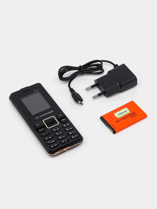 Knopkali telefon D-Horse K313, 2 sim karta, IMEI o'tgan, FM radio, 600 mAh, zaryadkasi bor