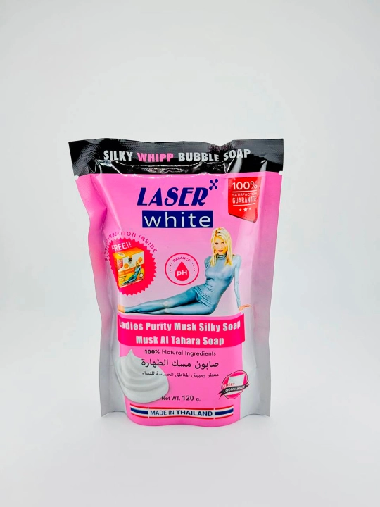 Intim soha uchun Laser White sutli vositasi  tiklovchi, antiseptik va oqartiruvchi, 120 ml