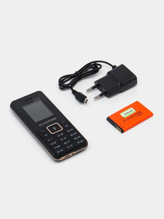 Telefon knopkali D-Horse K2160, oddiy telefon, FM radio, 600mAh
