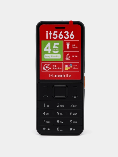 Telefon Knopkali H-Mobile IT5636, Tugmali telefon FM radio TYPE-C 1uzoq muddat quvat - 