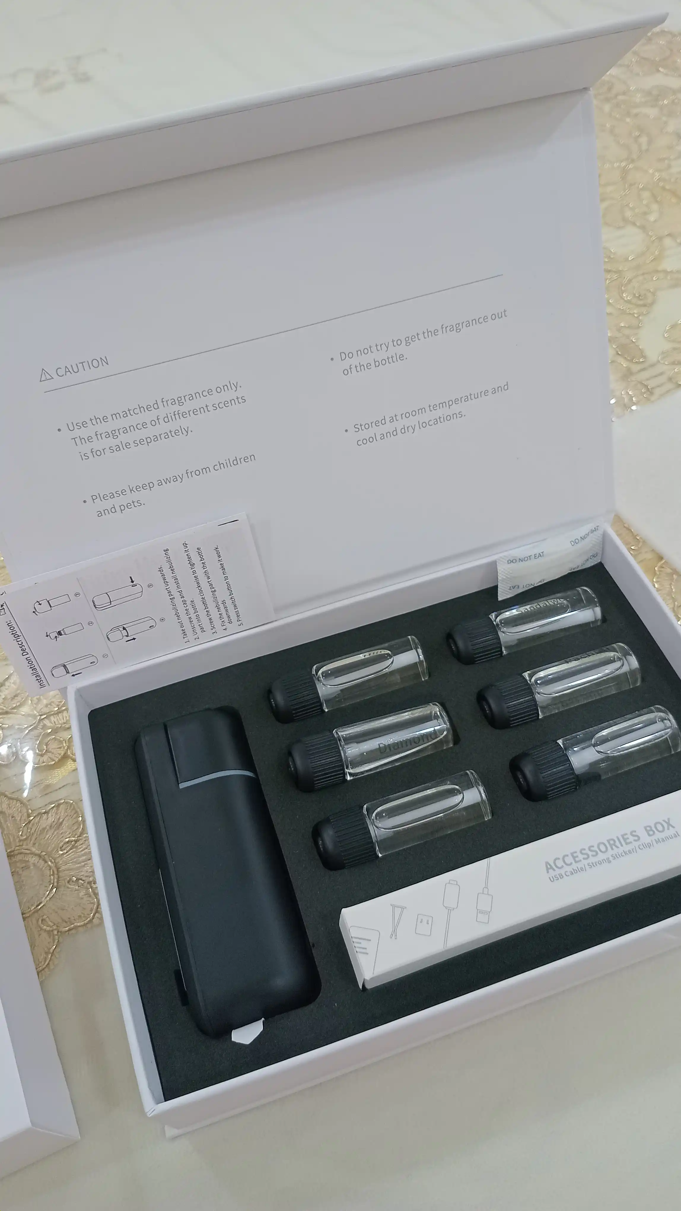 Avtomobil havo spreyi, elektr aromali diffuzer, simsiz 6 ta hidli, Ultrasonic