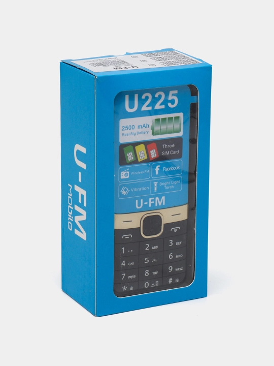 Кнопочный телефон U-FM Mobile U225, FM radio 1800mAh
