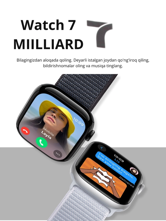 Watch 10 Series, 2,04 дюйма, AMOLED-дисплей, 9,45 мм, 7 миллиардов оригинальных копий