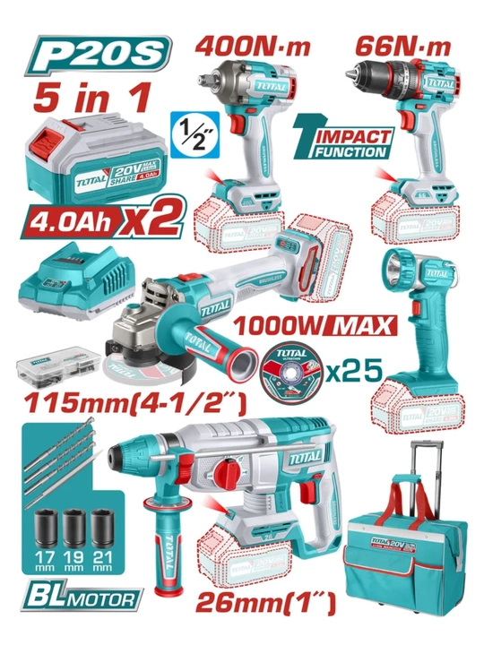 TOTAL TCKLI20592 elektroasboblar to‘plami - 