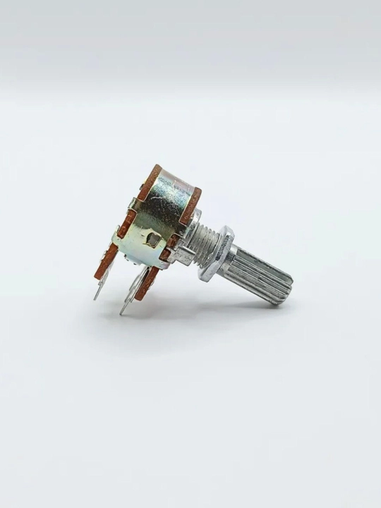Потенциометр резистор, 10 шт, WH148-2 B5К, 5кОм, L20мм, стерео, 6 pin