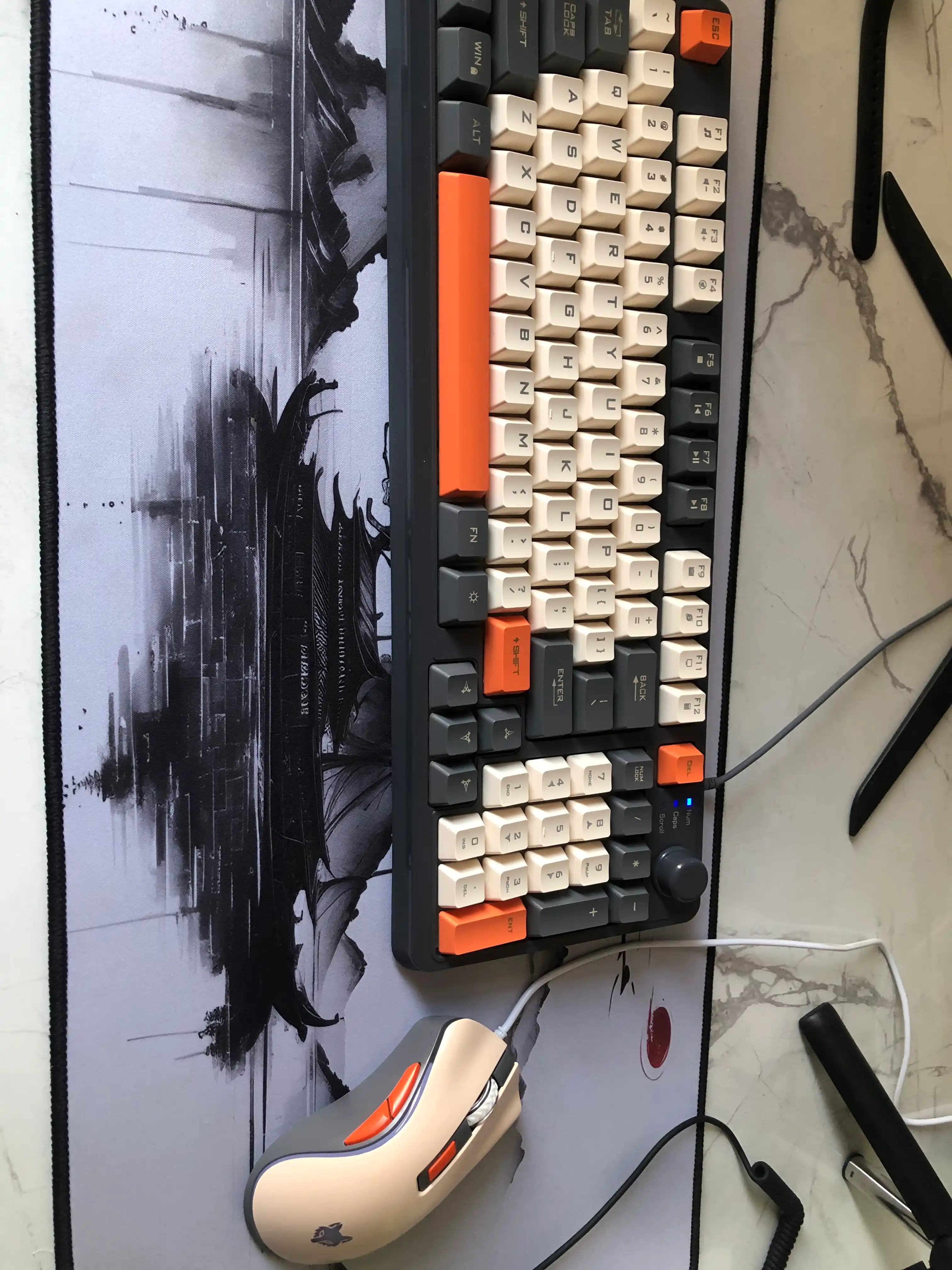 Игровая клавиатура K82, 94 клавиш с мышью, светлая RGB