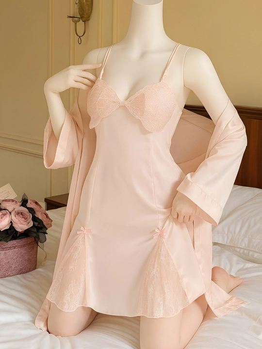 Женский комплект, халат и рубашка, костюм Armani, стандарт, 44-46 - 