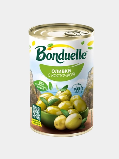 Оливки Bonduelle, с косточкой, 300 г — FARGO-P143489