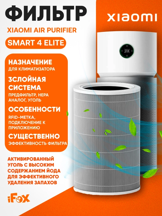 Фильтр для очистителя воздуха Xiaomi Elite, 4 Pro, 4 Lite, 4 Compact, Mijia 6, Evaporative