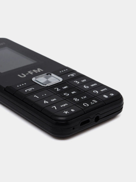 Tugmali telefon U-FM Mobile U221, IMEI kartaning 3 sim raqami ro‘yxatdan o‘tkazilgan, FM radio, 1800 mAh + zaryadka