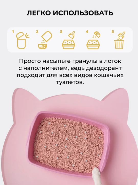 Дезодорант-шарики для кошачьего туалета
