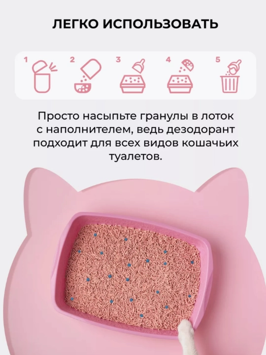 Дезодорант-шарики для кошачьего туалета