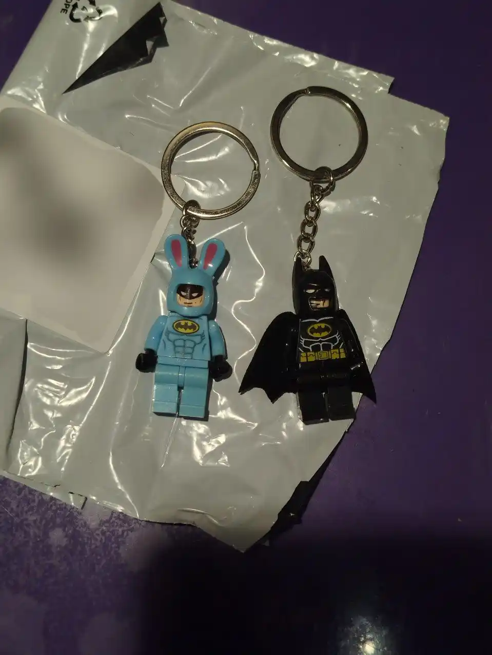 Sumkalar va kalitlar uchun brelok, lego betmen juftliklari