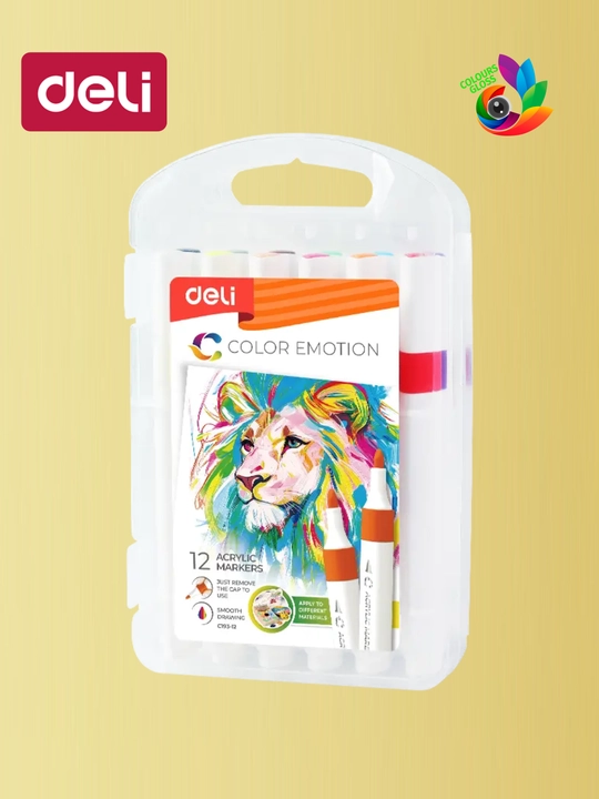 Акриловые маркеры для рисования Deli EC193, 12, 24 и 36 цветов