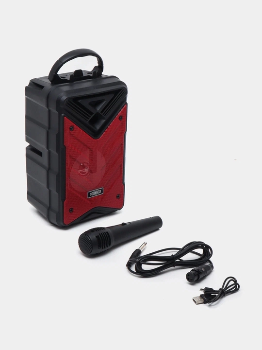 Soonbox S7 karaoke kolonka, Bluetooth, FM radio, mikrofonli, LED yoritgichli