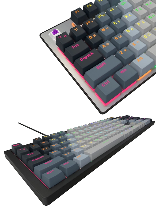Gaming mexanik klaviatura Lorgar Azar 514, RU/ENG, RGB yoritgichli bilan
