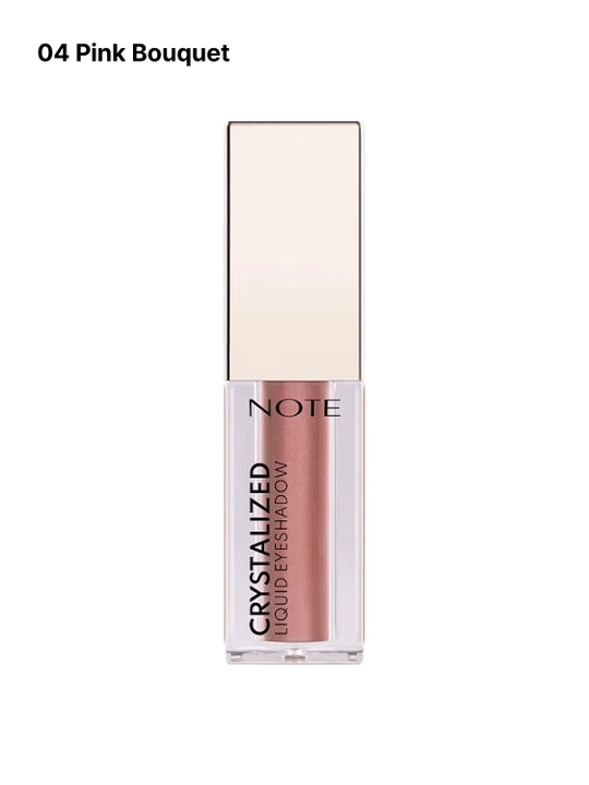 Жидкие тени для век Note Crystalized Liquid Eyeshadow, сияющие оттенки