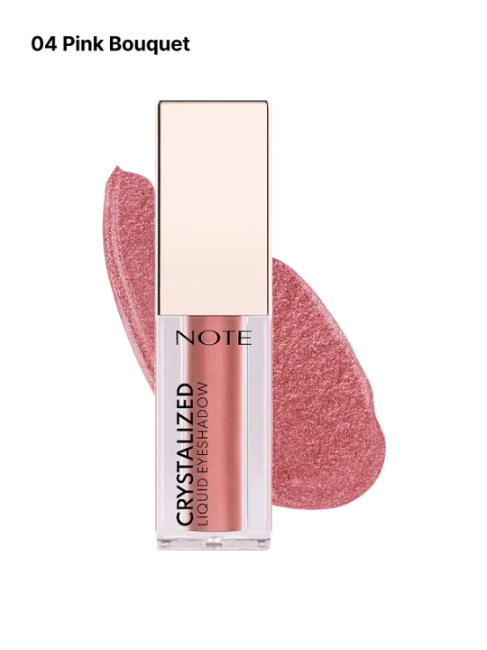Жидкие тени для век Note Crystalized Liquid Eyeshadow, сияющие оттенки